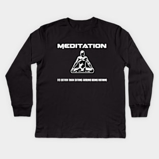 Meditation. Kids Long Sleeve T-Shirt